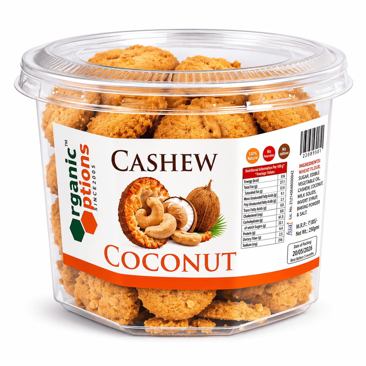 Cashew Coconut Cookies 250gm
