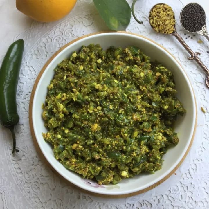 Green Chilli Crush Pickle 350gm