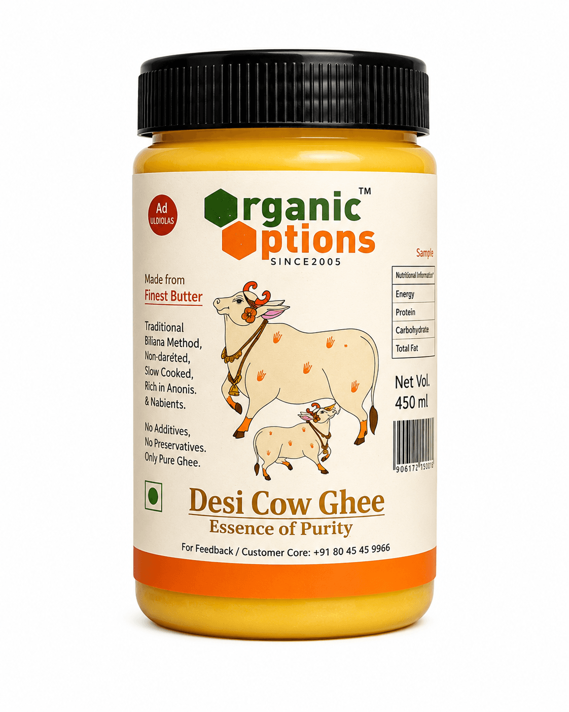 Desi Ghee 450ml (Bilona Method)