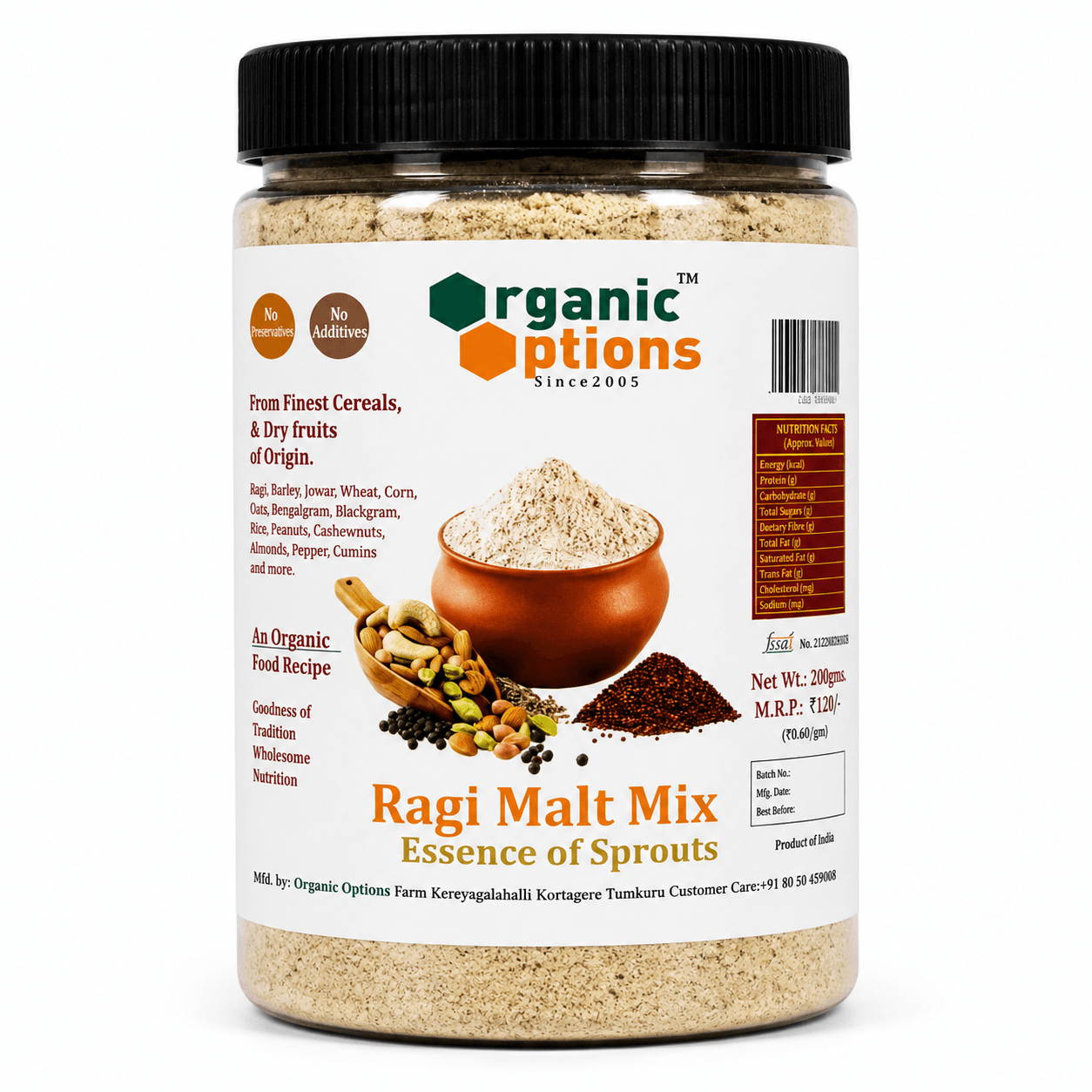 Ragi Malt Mix - Essence of Sprouts 200gm