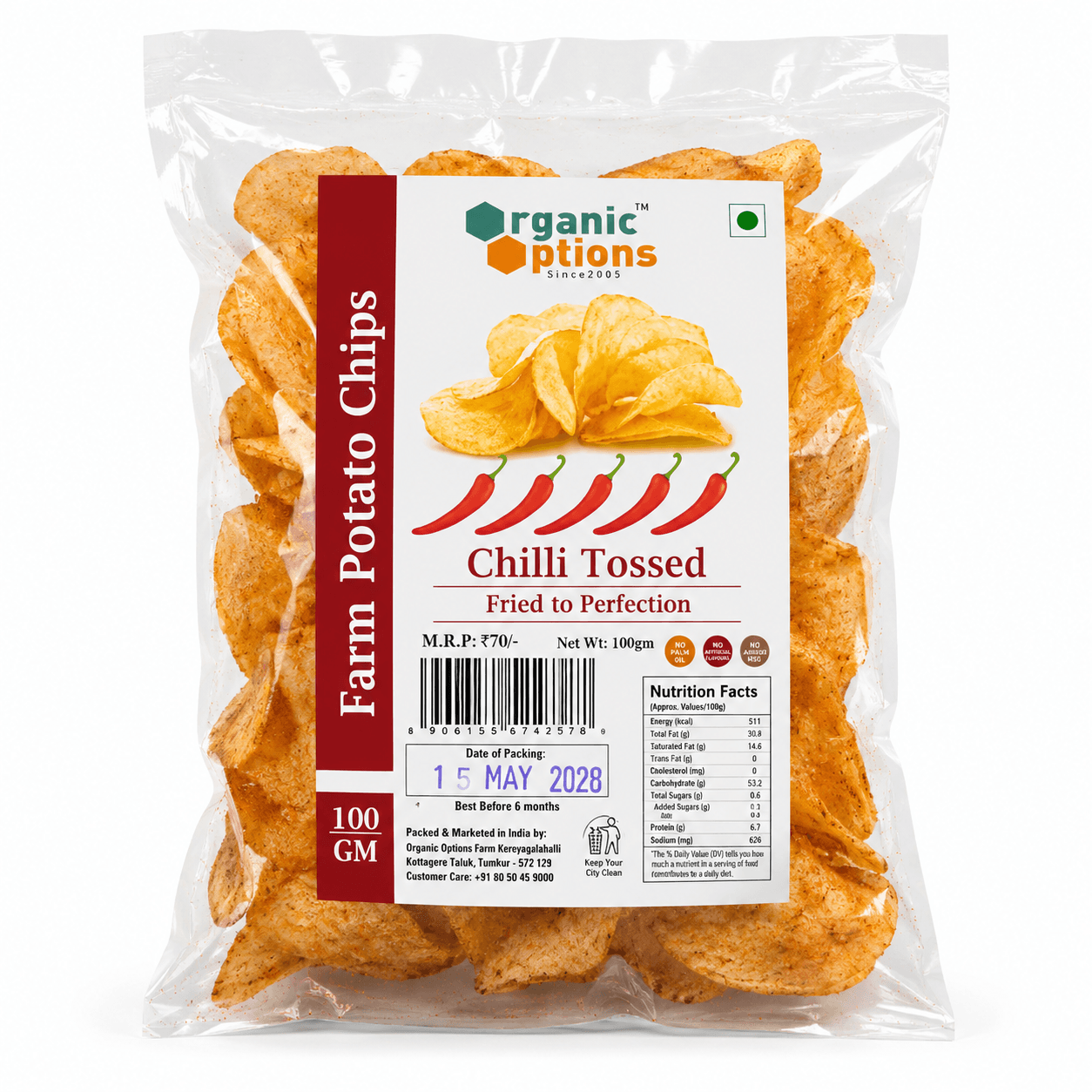 Farm Potato Chips - Chilli Tossed